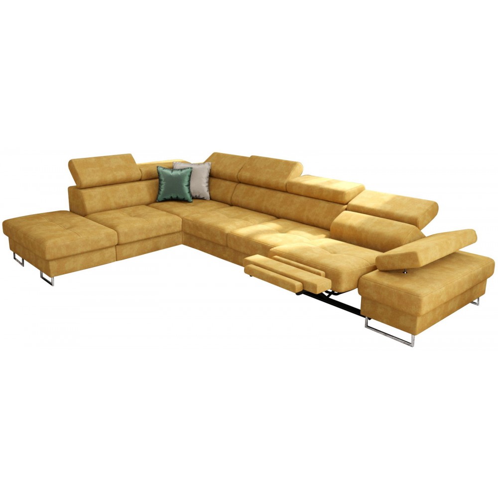 Γωνιακός καναπές Gelito Relax-Kitrino-Αριστερή