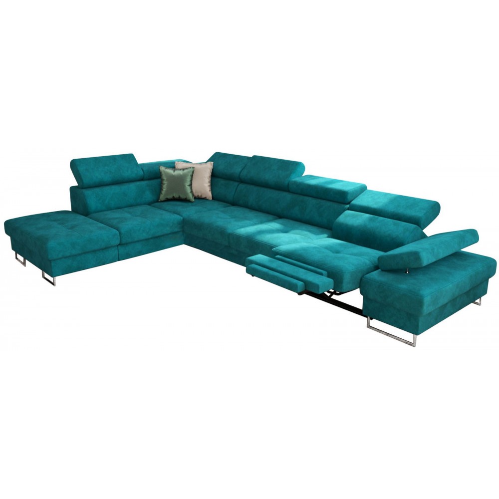 Γωνιακός καναπές Gelito Relax-Petrol-Αριστερή