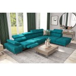 Γωνιακός καναπές Gelito Relax-Petrol-Δεξιά