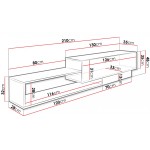 Έπιπλο τηλεόρασης Soniro-Fusiko-Leuko