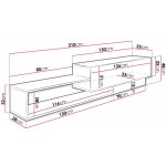 Έπιπλο τηλεόρασης Soniro-Fusiko-Mavro