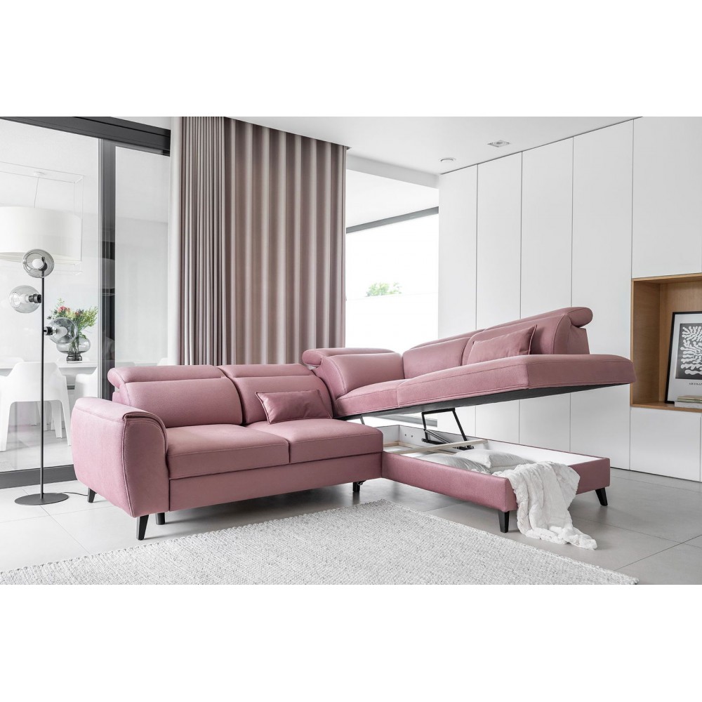 Γωνιακός καναπές Vuelta-Roz-Αριστερή