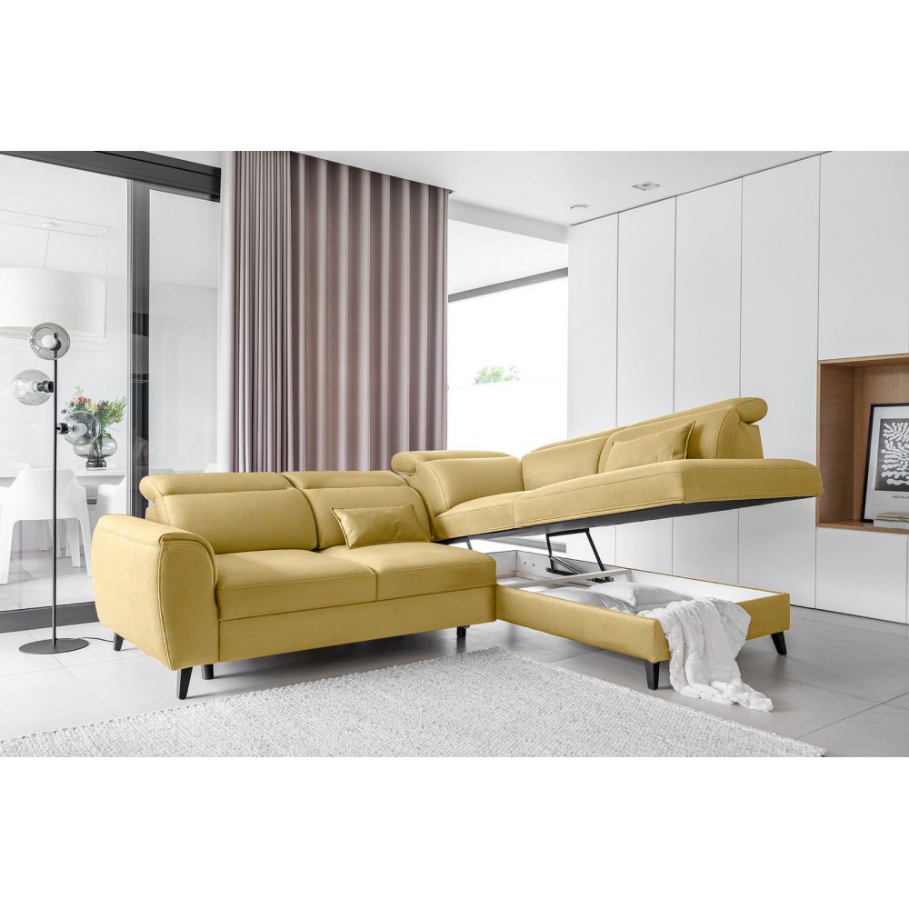 Γωνιακός καναπές Vuelta-Moustardi-Αριστερή