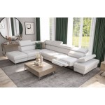 Γωνιακός καναπές Gelito Relax LTHR-Leuko-Αριστερή