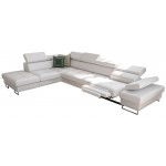 Γωνιακός καναπές Gelito Relax LTHR-Leuko-Αριστερή