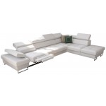 Γωνιακός καναπές Gelito Relax LTHR-Leuko-Δεξιά