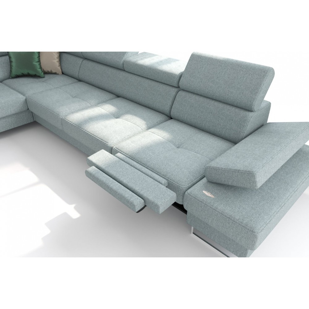 Γωνιακός καναπές Gelito Relax LTHR-Leuko-Δεξιά