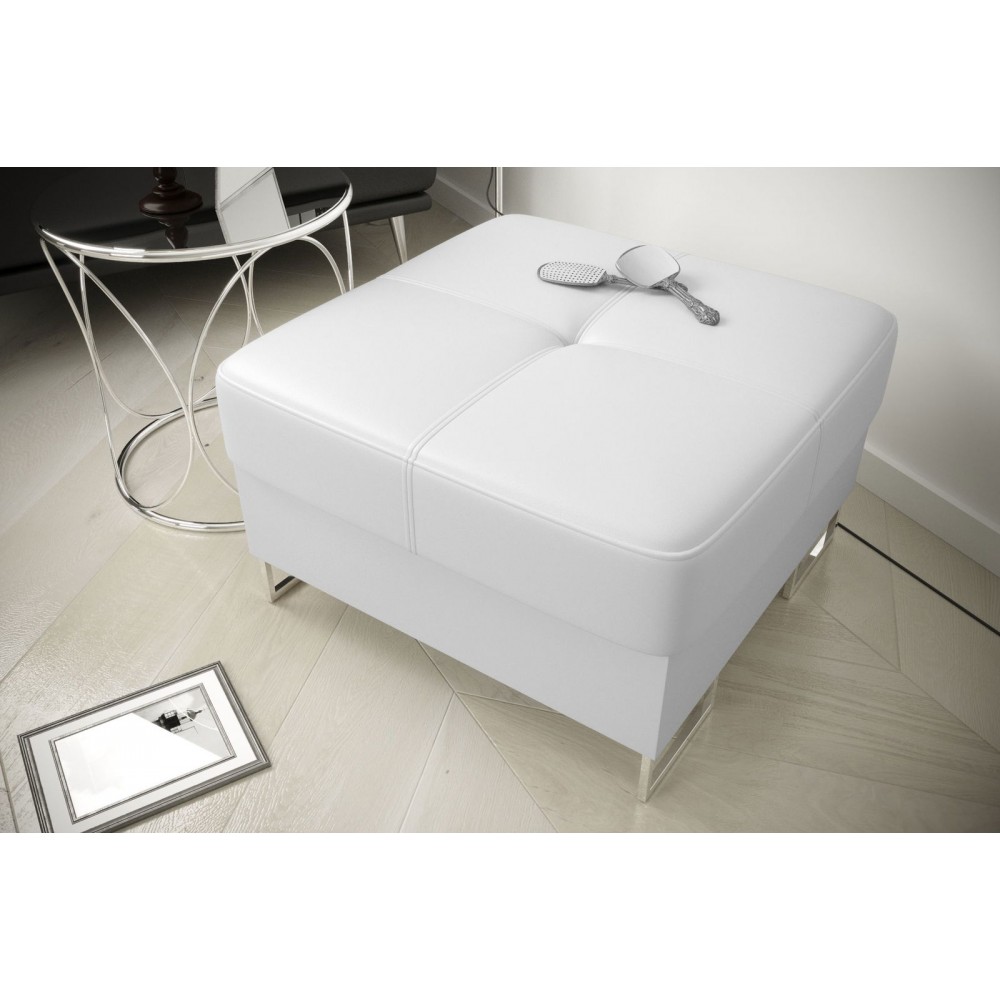 Πουφ Gelito plus LTHR -Leuko-70 x 70 x45