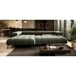 Γωνιακός καναπές Magnito-Prasino-Αριστερή