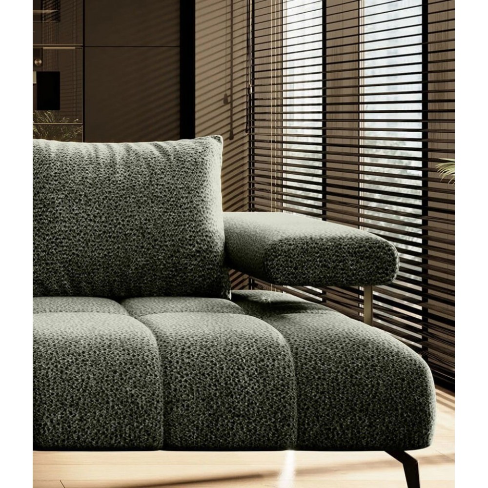 Γωνιακός καναπές Magnito-Prasino-Αριστερή