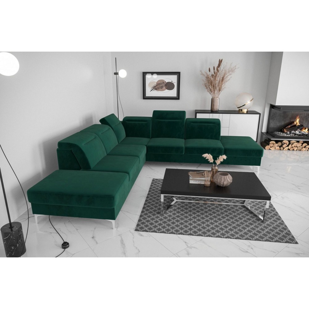 Γωνιακός καναπές Yosi Max-Prasino-Αριστερή