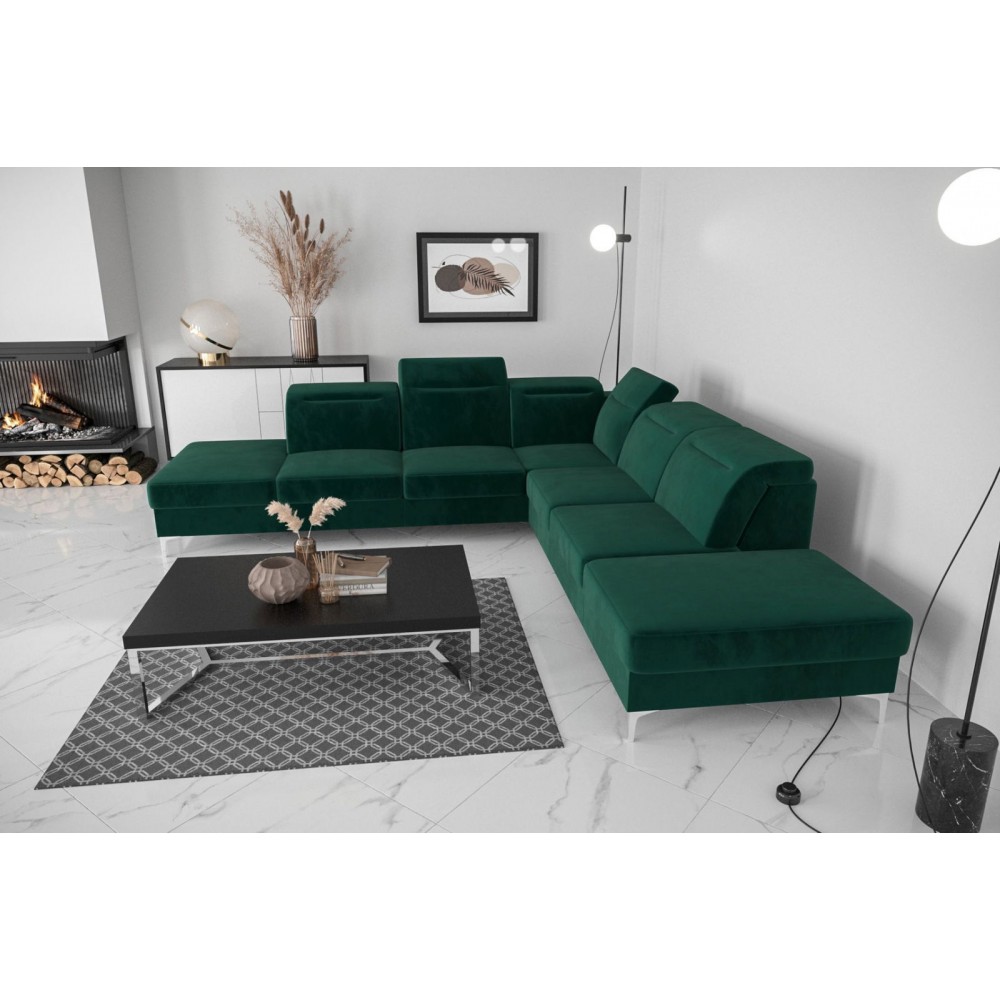Γωνιακός καναπές Yosi Max-Prasino-Δεξιά