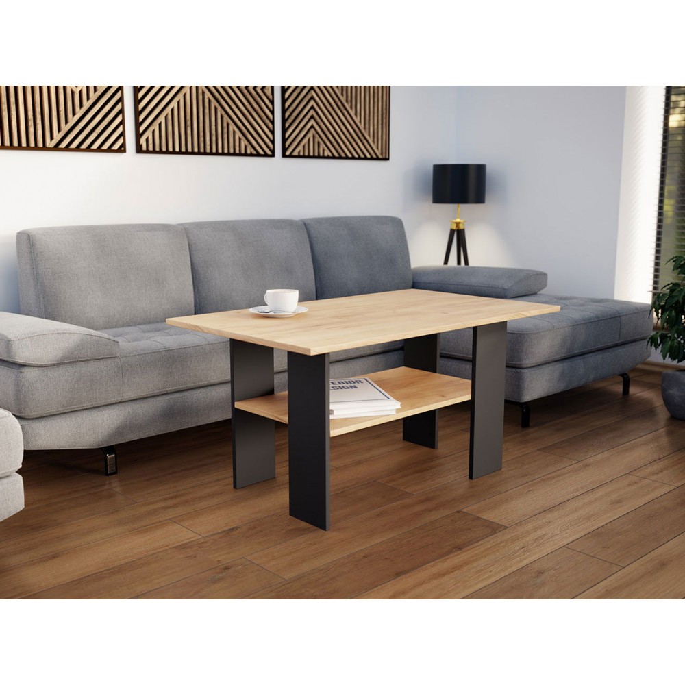 Τραπεζάκι σαλονιού Τorino V-Fusiko-Mavro