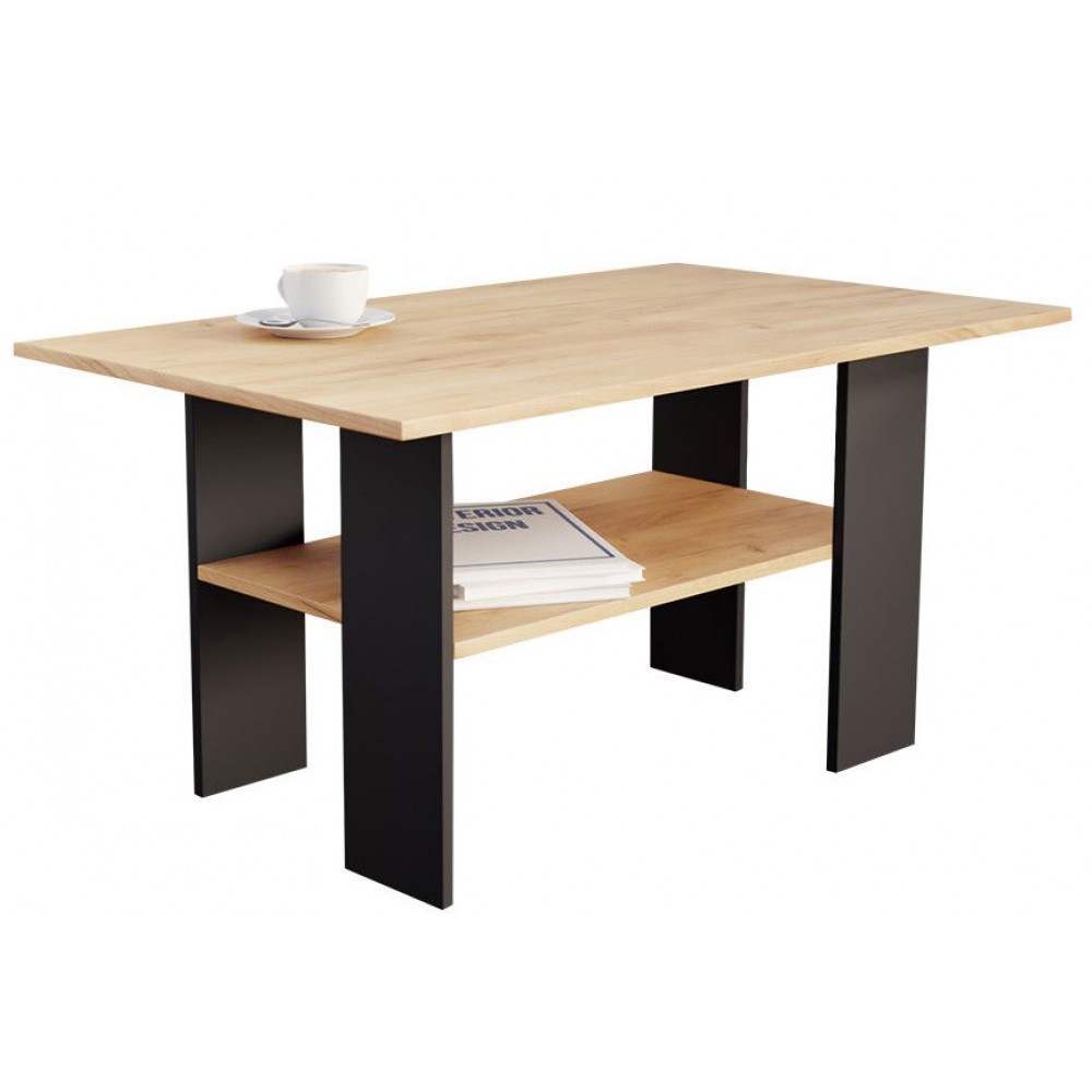 Τραπεζάκι σαλονιού Τorino V-Fusiko-Mavro