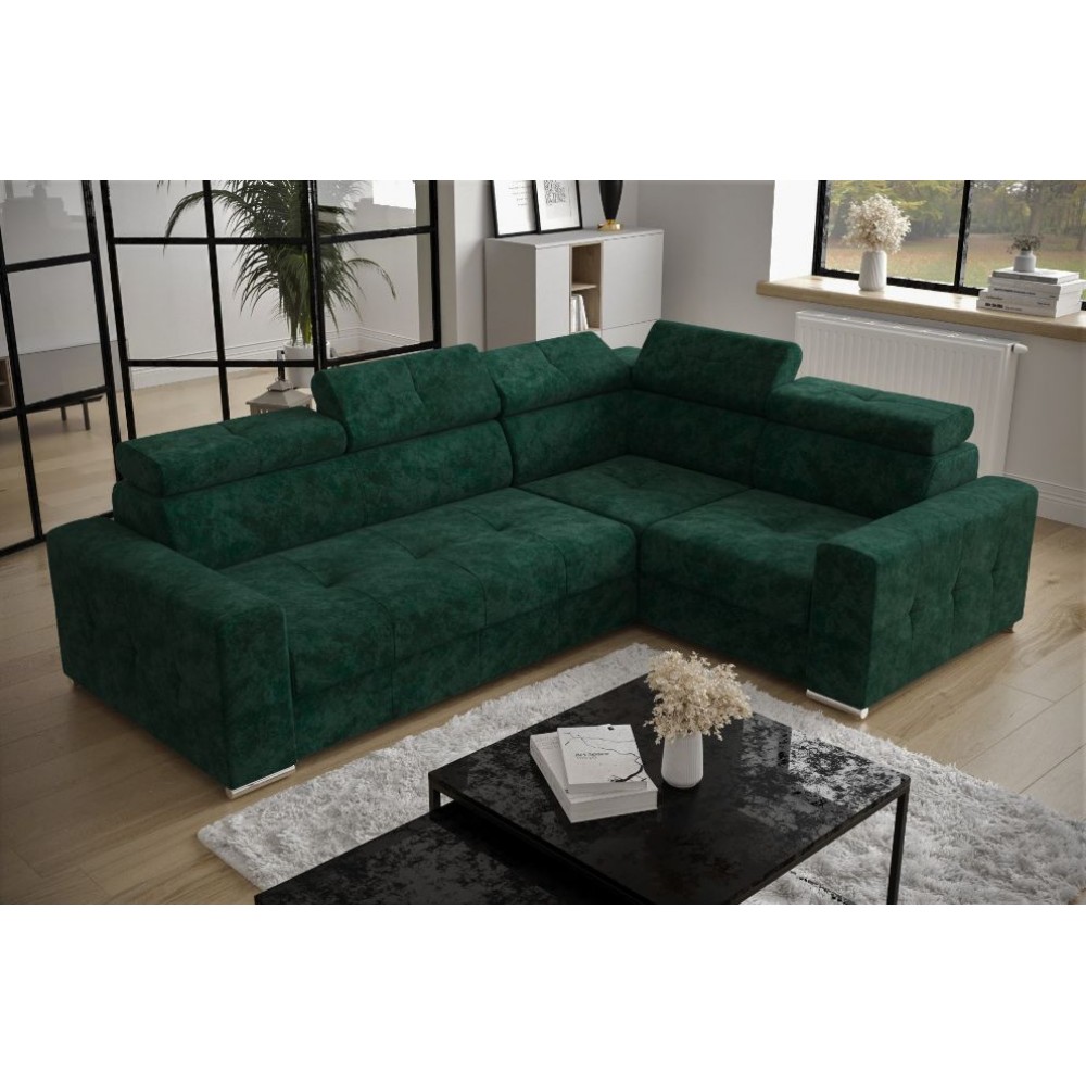 Γωνιακός Καναπές April Max-Prasino-Δεξιά