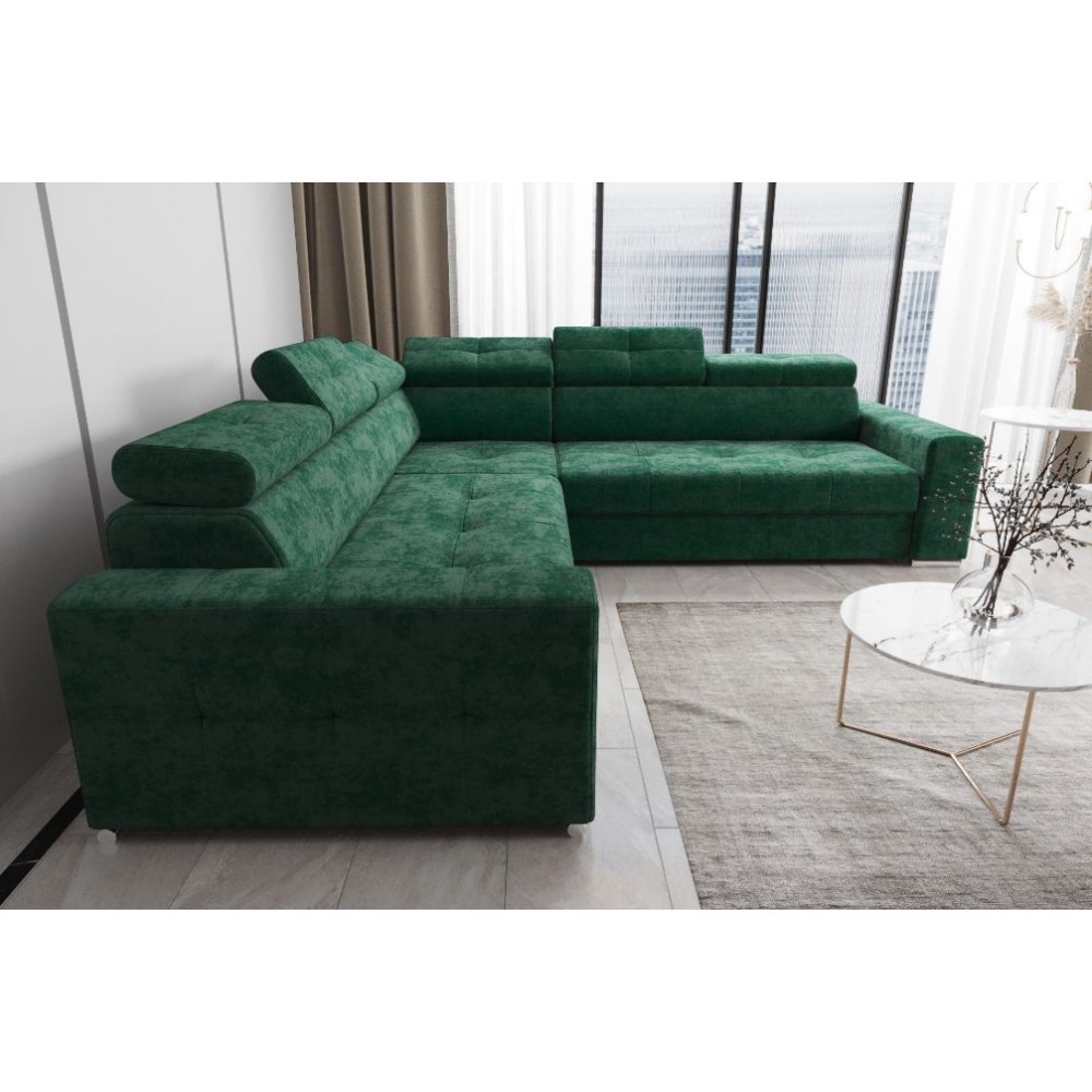 Γωνιακός Καναπές April Plus-Prasino-Αριστερή