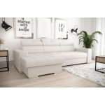 Γωνιακός καναπές April mini  Eco LTHR-Leuko-Αριστερή