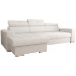Γωνιακός καναπές April mini  Eco LTHR-Leuko-Αριστερή