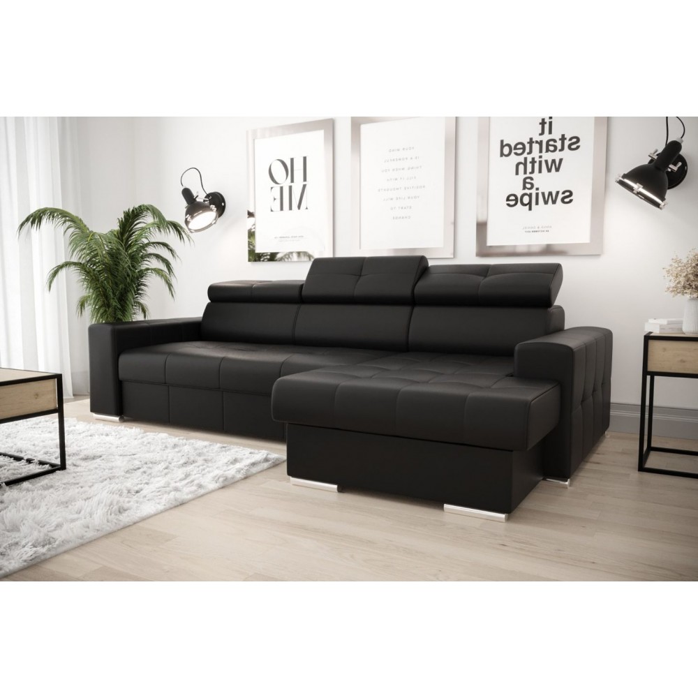 Γωνιακός καναπές April mini  LTHR-Mauro-Δεξιά