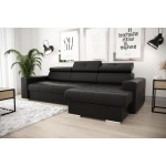 Γωνιακός καναπές April mini  LTHR-Mauro-Δεξιά