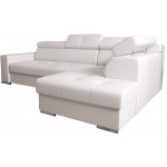 Γωνιακός καναπές April Eco LTHR-Leuko-Δεξιά