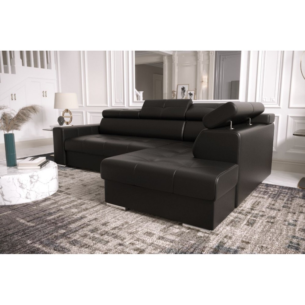 Γωνιακός καναπές April Eco LTHR-Mauro-Δεξιά