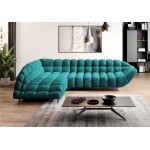 Γωνιακός καναπές Dolphin-Petrol-Αριστερή