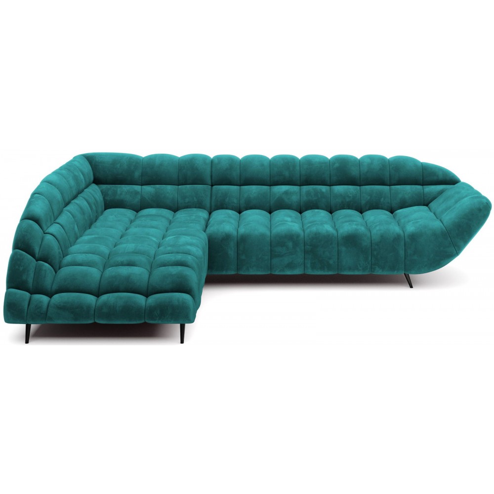 Γωνιακός καναπές Dolphin-Petrol-Αριστερή