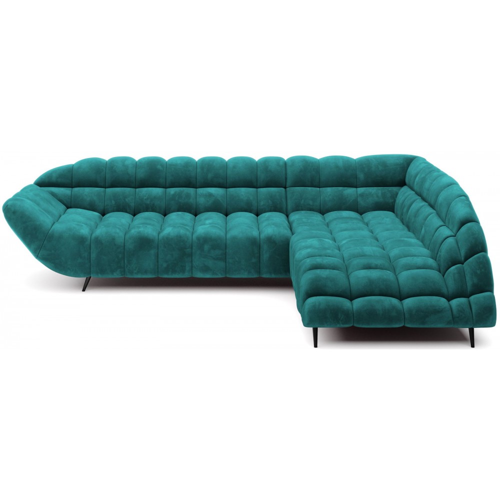 Γωνιακός καναπές Dolphin-Petrol-Δεξιά