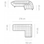 Γωνιακός καναπές Dolphin-Ladi-Αριστερή
