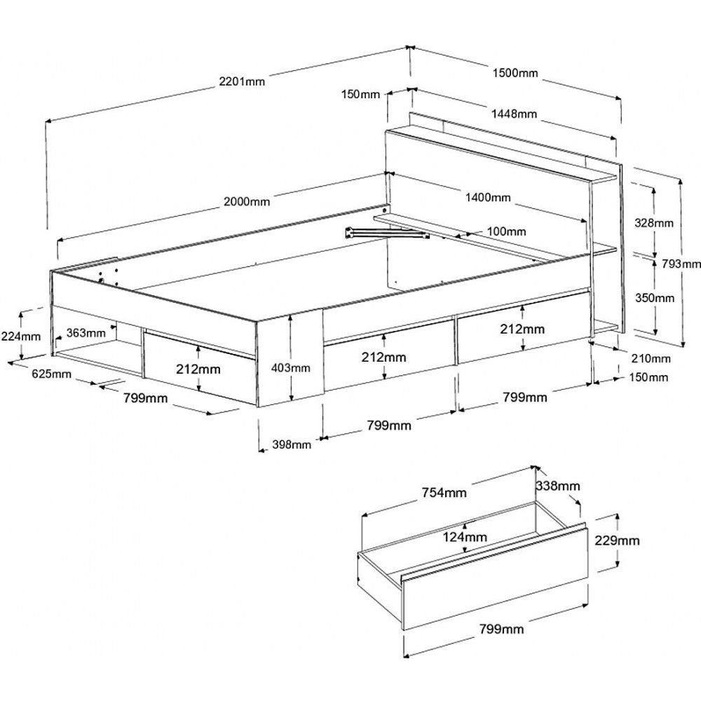 Κρεβάτι Tyson-140 x 200