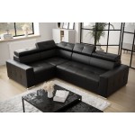 Γωνιακός καναπές April Max Eco LTHR-Mauro-Αριστερή