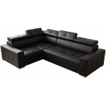 Γωνιακός καναπές April Max Eco LTHR-Mauro-Αριστερή