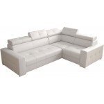 Γωνιακός καναπές April Max Eco LTHR-Leuko-Δεξιά