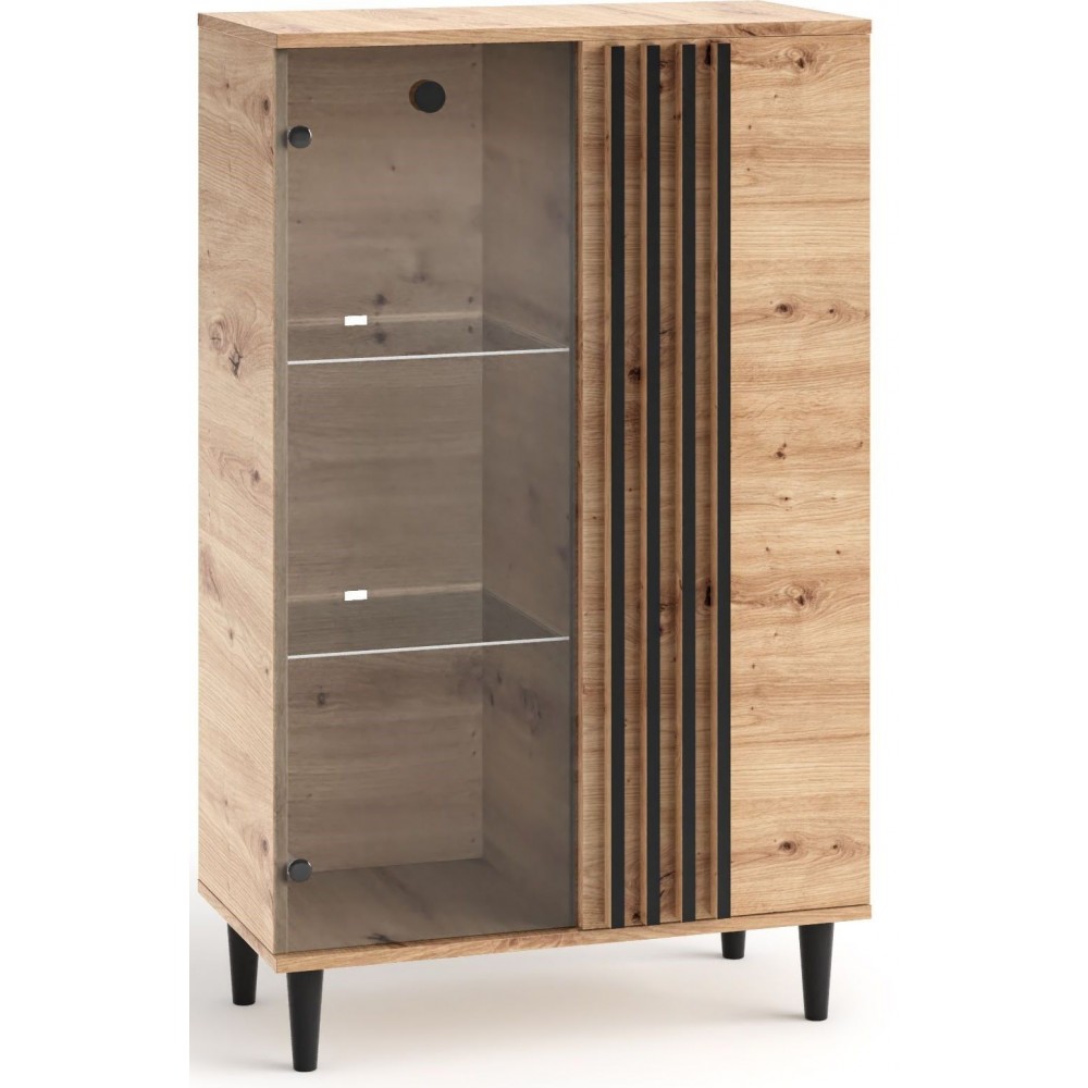 Βιτρίνα χαμηλή Cafto 80x40x134.5