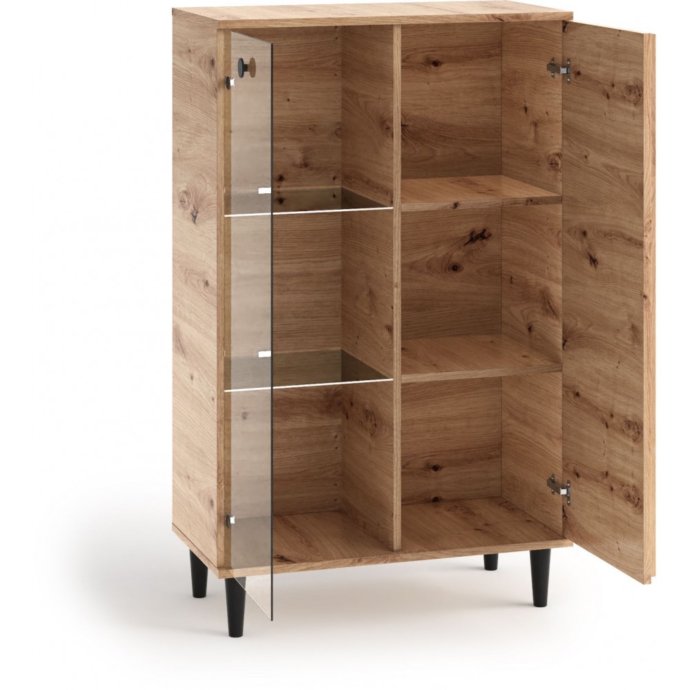 Βιτρίνα χαμηλή Cafto 80x40x134.5