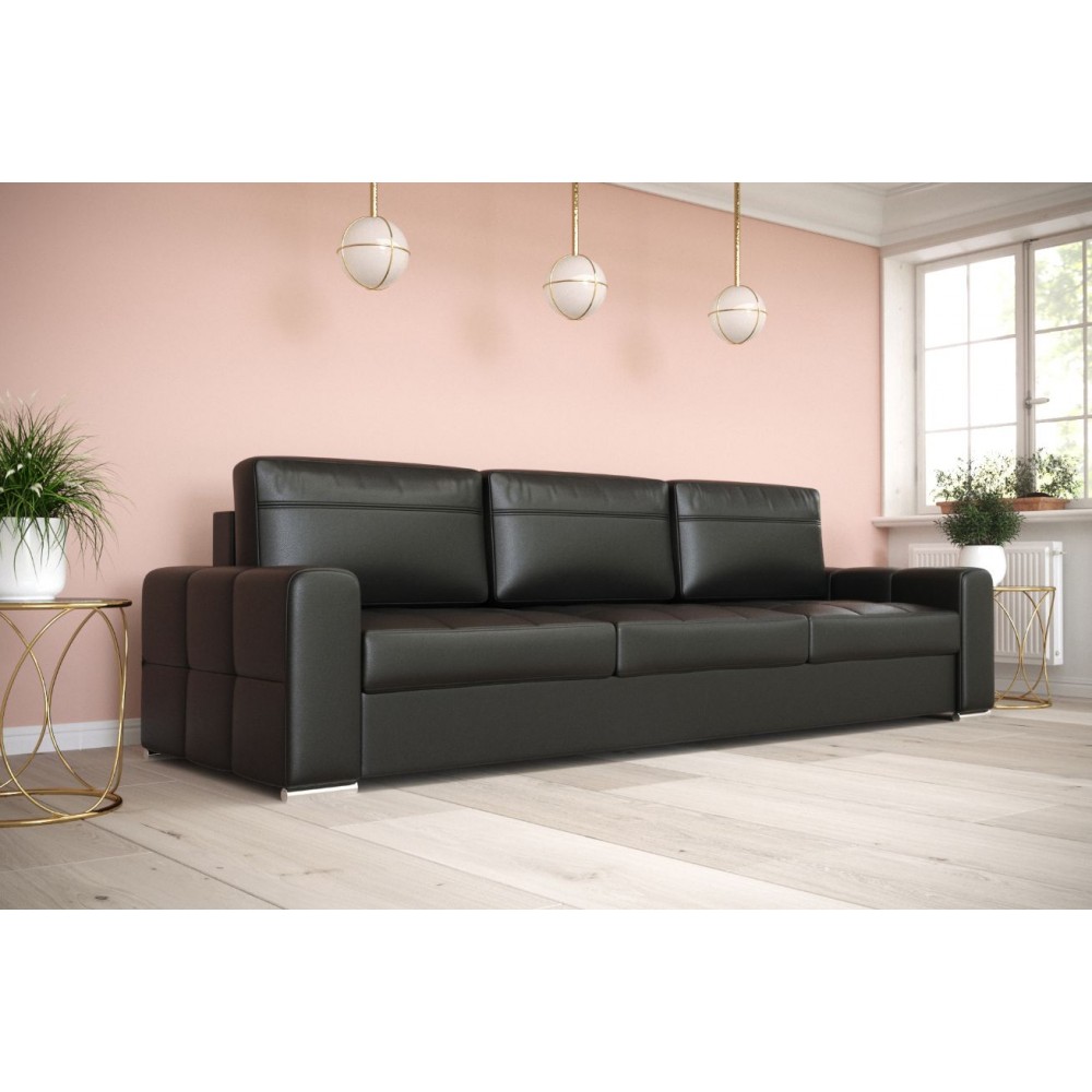 Καναπές - κρεβάτι Lester Plus Eco LTHR Τριθέσιος-Mauro