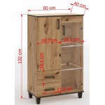 Βιτρίνα χαμηλή Tomba 80x40x132