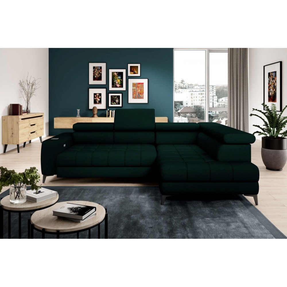 Γωνιακός καναπές Baggy-Prasino-Δεξιά