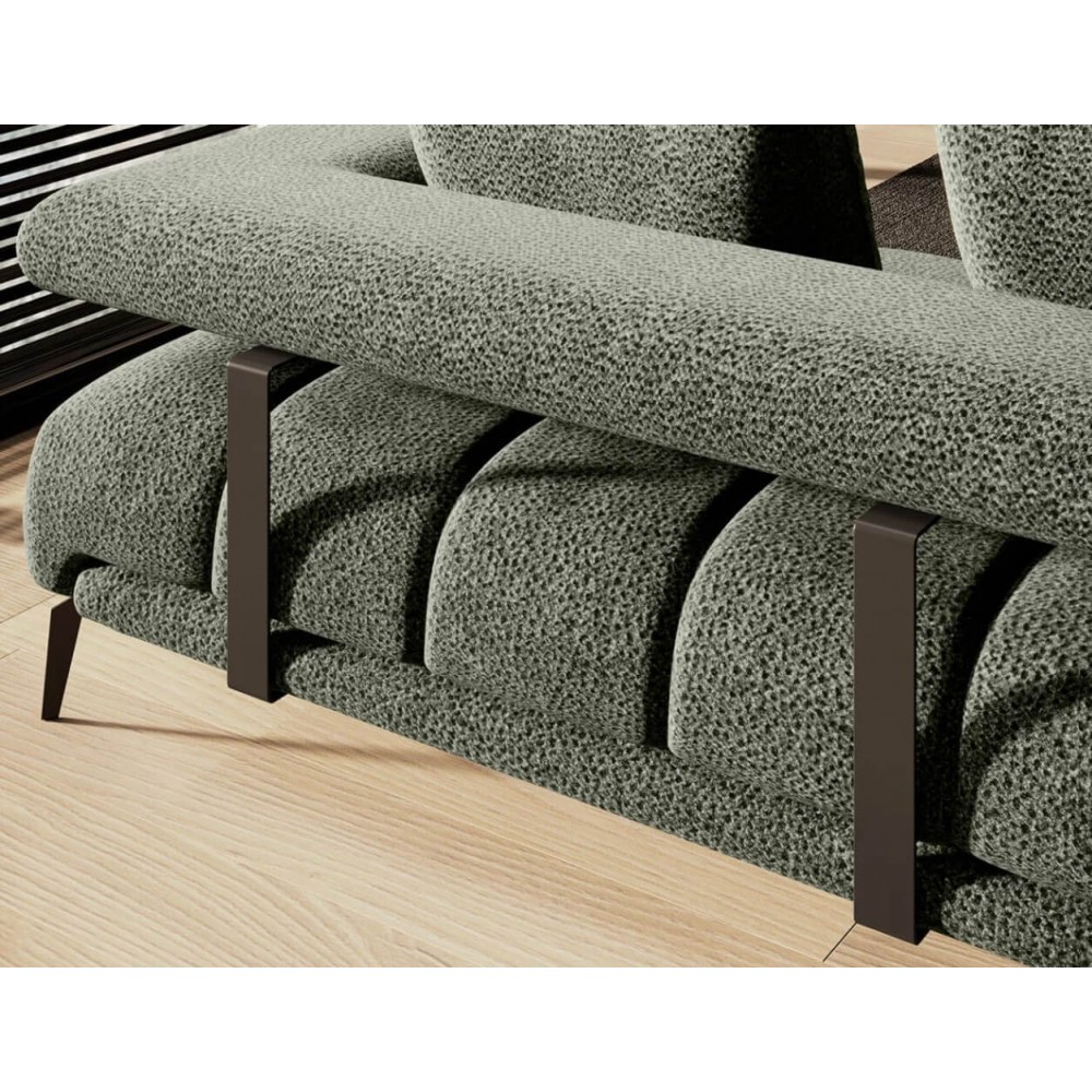 Γωνιακός καναπές Magnito-Prasino-Δεξιά