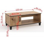 Τραπεζάκι σαλονιού Tomba 120x56x51.5