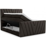 Επενδυμένο κρεβάτι Alba-Kafe Skouro-140 x 200