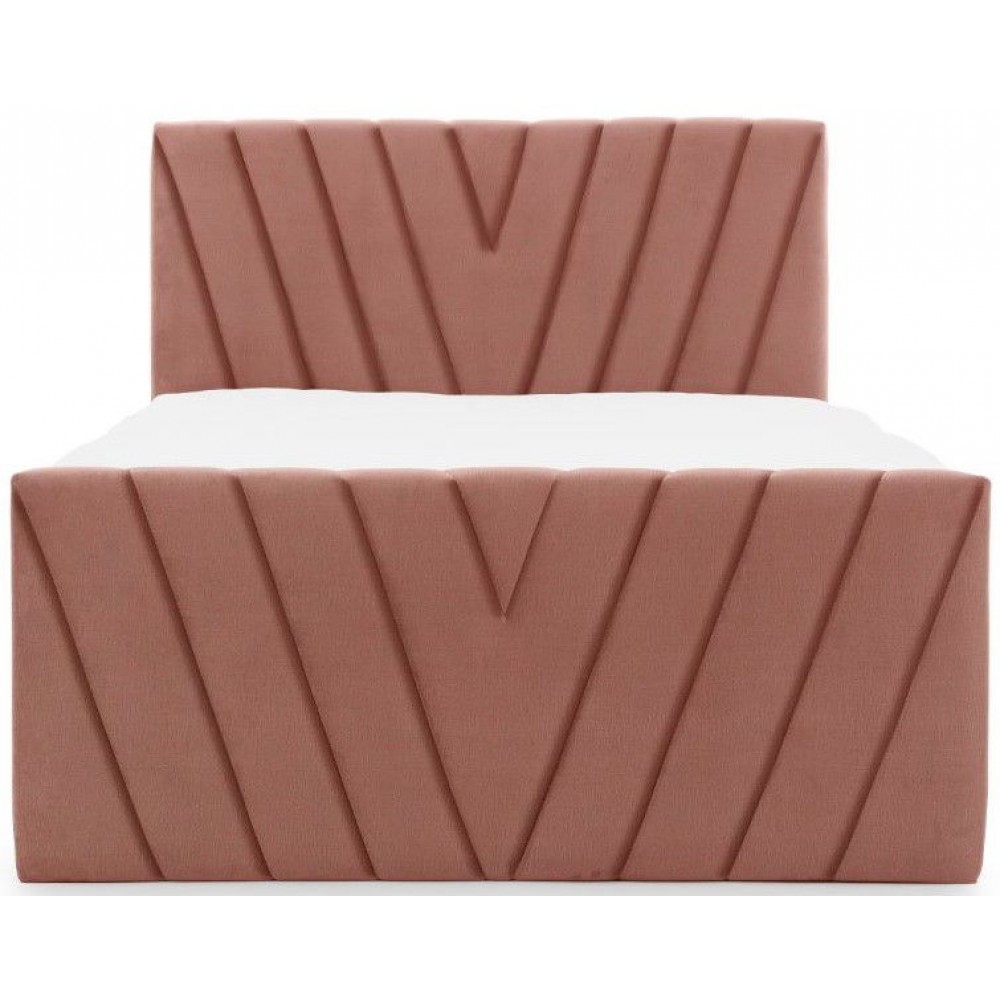 Επενδυμένο κρεβάτι Alba-Roz-140 x 200