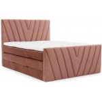 Επενδυμένο κρεβάτι Alba-Roz-160 x 200