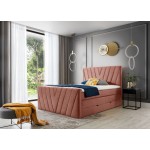 Επενδυμένο κρεβάτι Alba-Roz-160 x 200