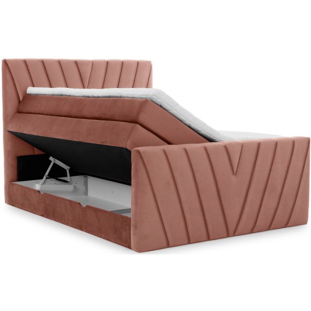 Επενδυμένο κρεβάτι Alba-Roz-180 x 200