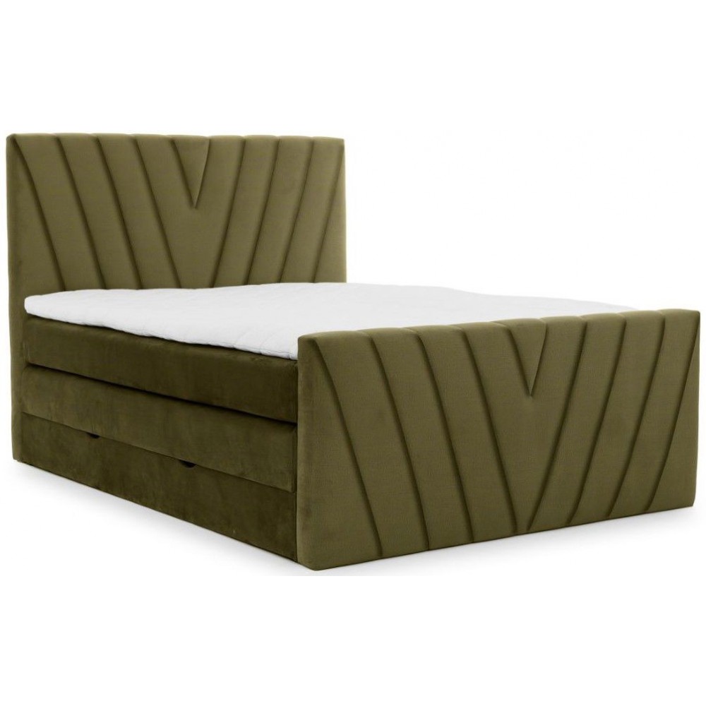 Επενδυμένο κρεβάτι Alba-Xaki-160 x 200