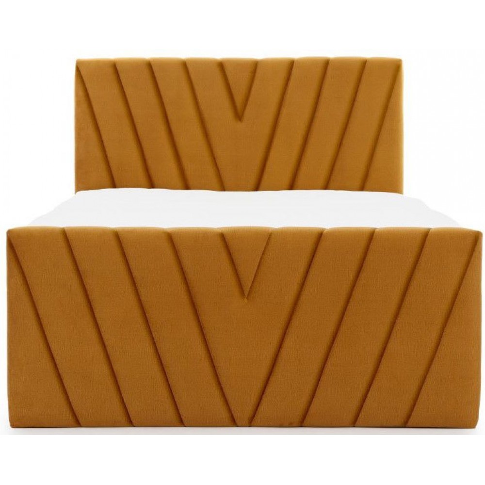 Επενδυμένο κρεβάτι Alba-Portokali-140 x 200