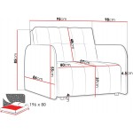 Πολυθρόνα κρεβάτι Viva Grand I-Mple Skouro