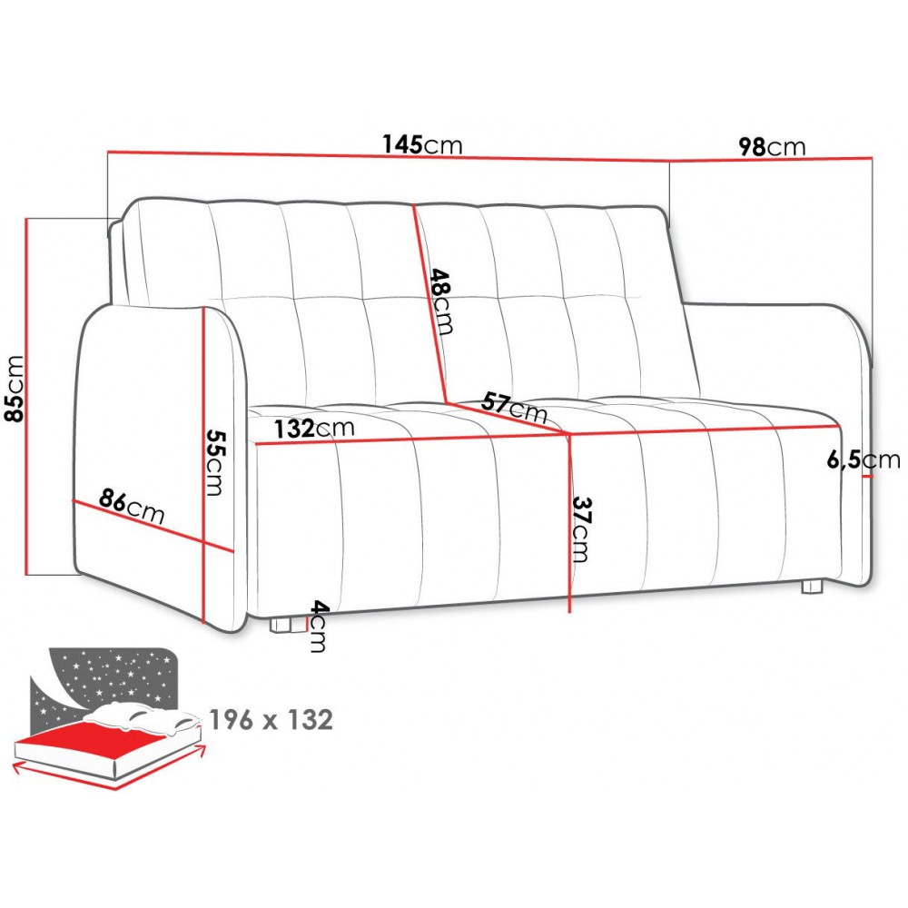 Καναπές Κρεβάτι Viva Grand III-Mpez Skouro